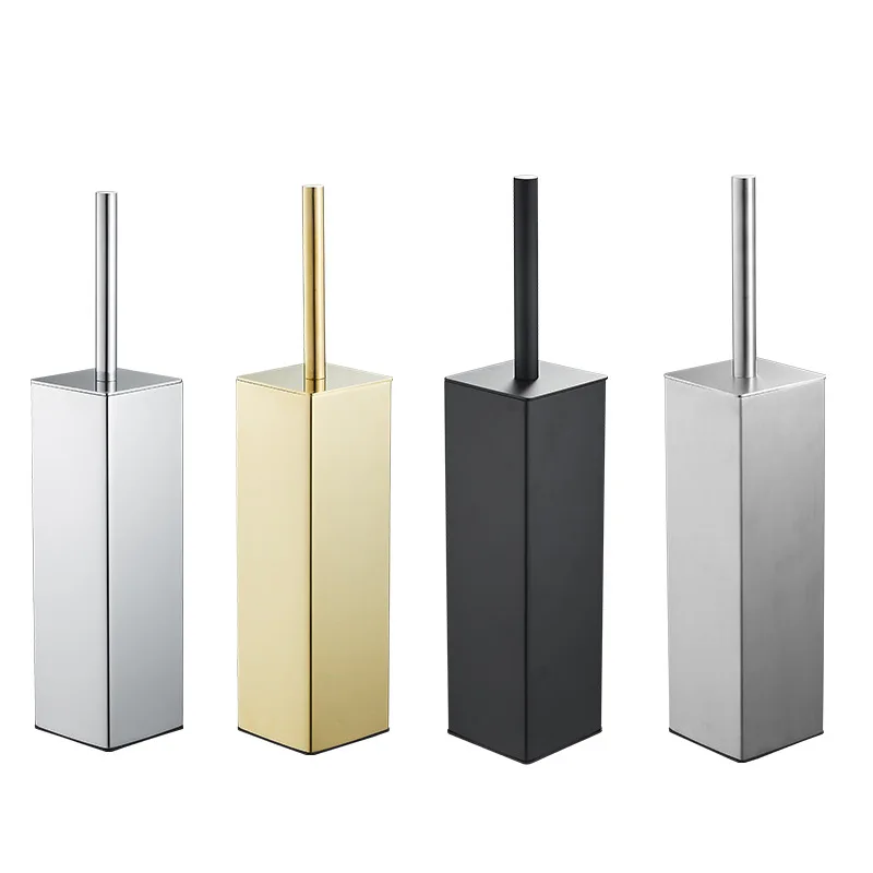 luxurious gold toilet brush wall mountedfloor toilet brush holder no dead ends cleaning tools household bathroom accessories free global shipping