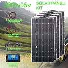 Солнечная панель 500 Вт, полный комплект 100 Вт, 12 В, фотоэлектрическая Гибкая батарея, Портативный Контроллер 300 Вт, зарядное устройство для генератора мощности