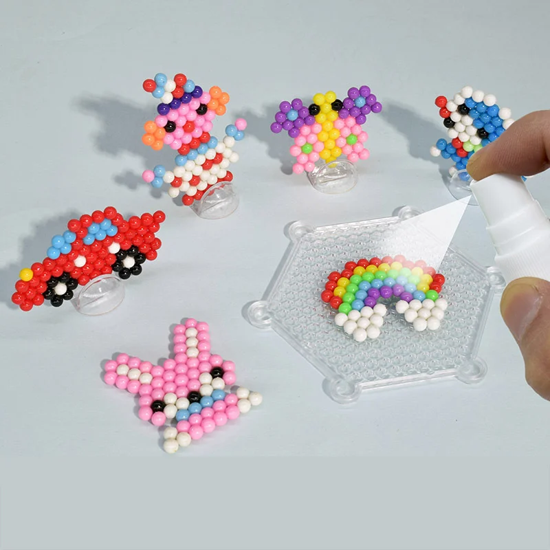 

IKAUOIE DIY Fuse Bead Magic Water Creation Bead Setting Pen Tweezers Nail Board Kit Accessories Kid Gift Children Toys Children