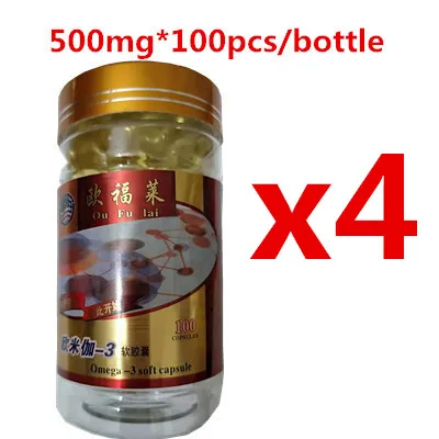 400pcs Купи 3 ПОЛУЧИ 1 бесплатно) 500 мг х 100 шт в бутылке Deep Sea Omega 3 DHA EPA рыбий жир Антивозрастной - Цвет: 400pcs
