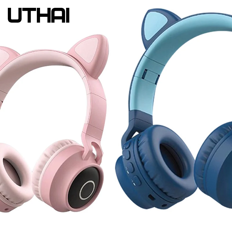 

TWS Portable Wireless Bluetooth-compatible Earphone 5.0 Stereo Cat Ear Wireless Earphone for Android / los / Windows Earphones