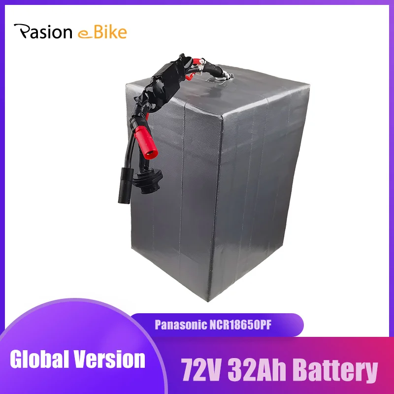 PASION E BIKE 72V 32ah Battery 3000W Electric Bike Battery Pack Panasonic Cell Lithium Battery eBike Batterie and 6A Charger