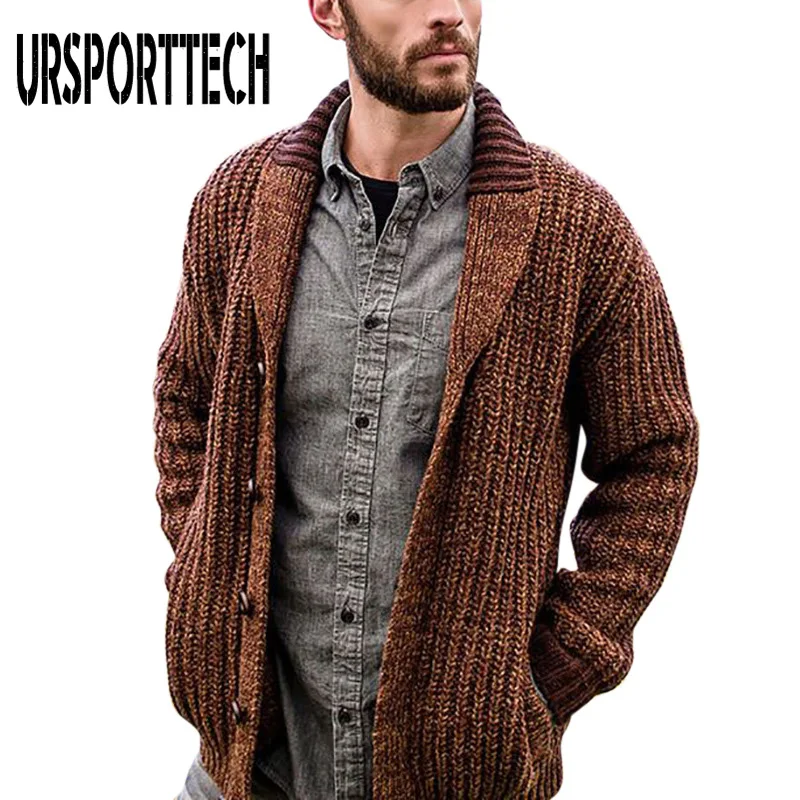 

Весенне-осенний мужской кардиган, свитер, пальто, однотонный приталенный свитер, мужской модный теплый кардиган, пальто, мужские свитера, ве...