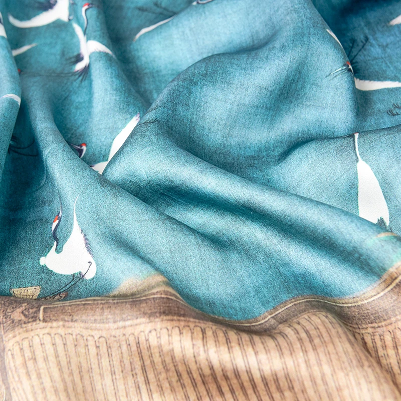 Шелк из Ханчжоу квадратный шейный платок шарф 53*53 см 16 мм Шелковый бандана с