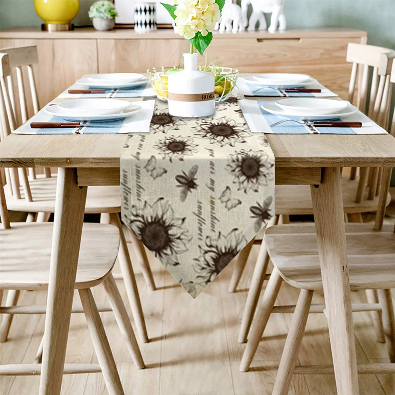 Современные скатерти в стиле ретро креативная настольная дорожка с подсолнухами