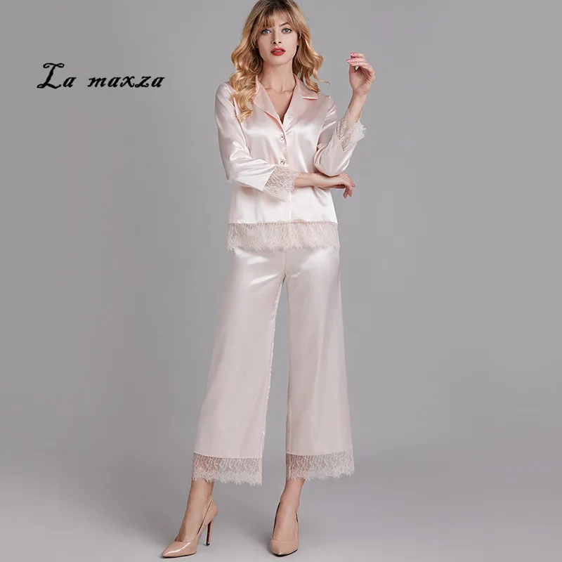 

Пижамы женские 2020 сексуальные кружевные пижамы повседневные Модные женские топы с рукавами