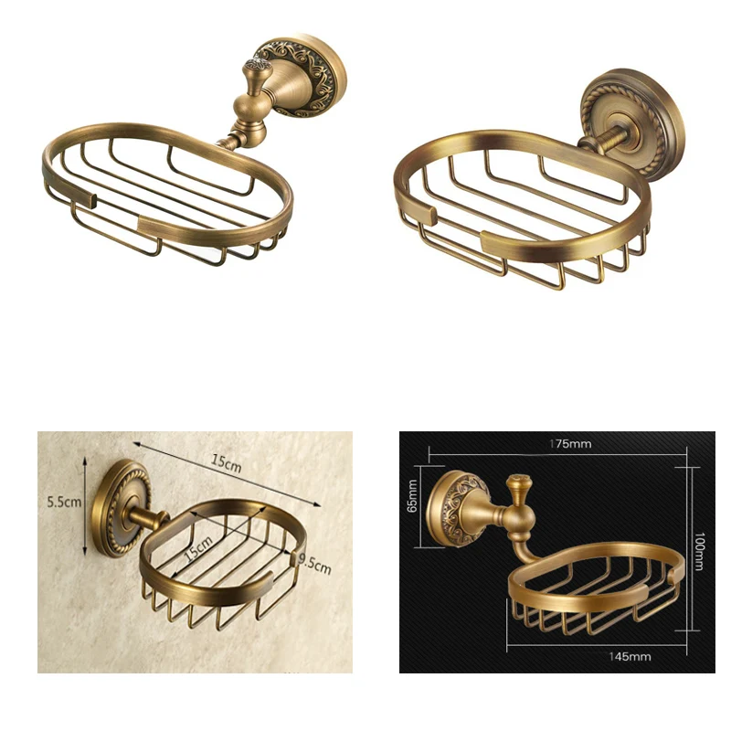 

European-style Patterned Copper Storage Soap Net Hardware Pendant, Soap Dish, European-style Bathroom Hardware Accessories