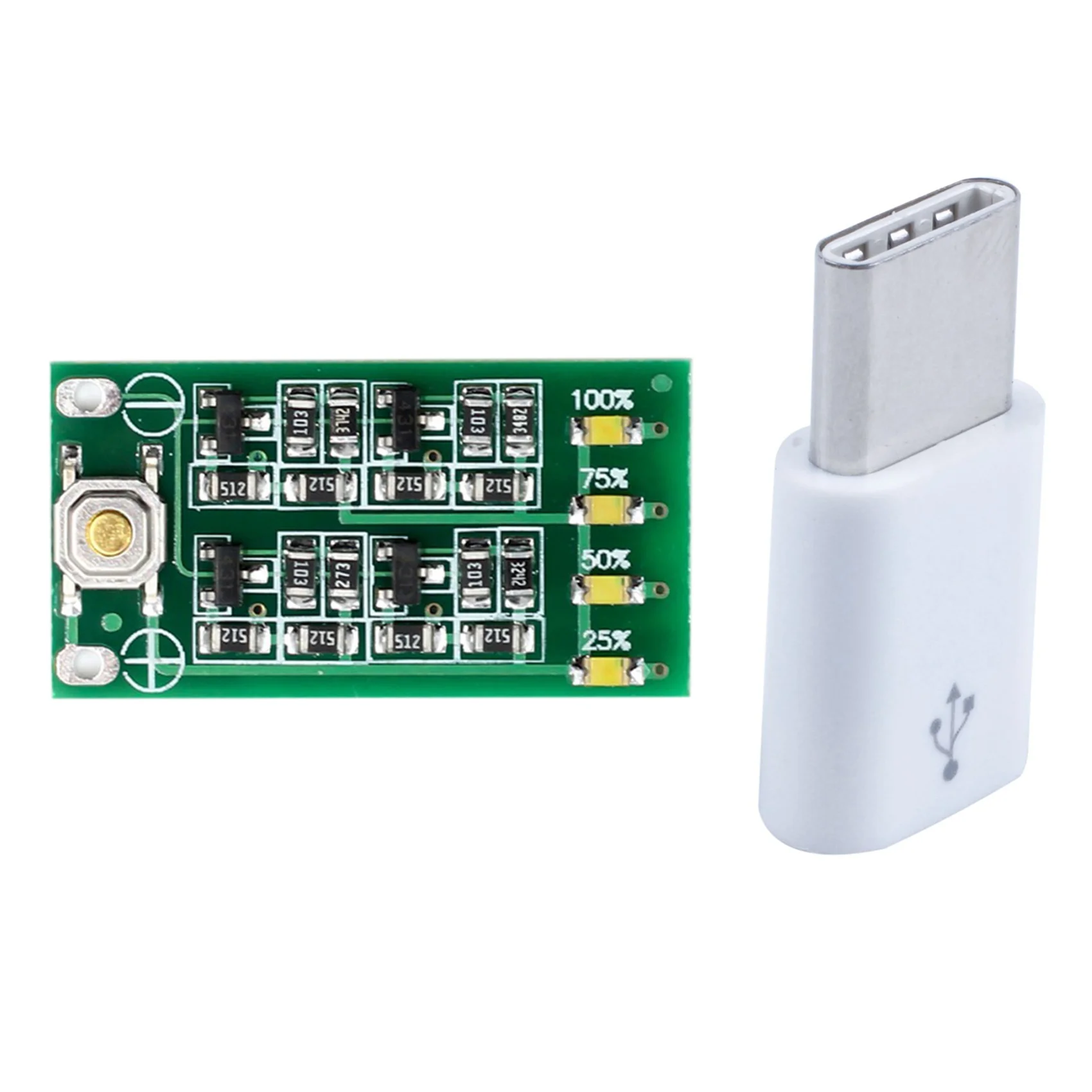 

Акция! 1X USB Type C 3,1 штекер-Micro-USB 2,0 5-контактный адаптер и 1X 3S 11,1 в 12 В 12,6 в индикатор емкости литиевой батареи