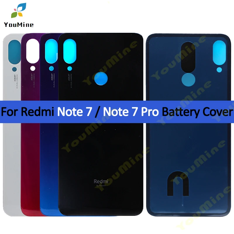 Задняя крышка батарейного отсека для xiaomi redmi note 7 задняя запасная часть note7 pro