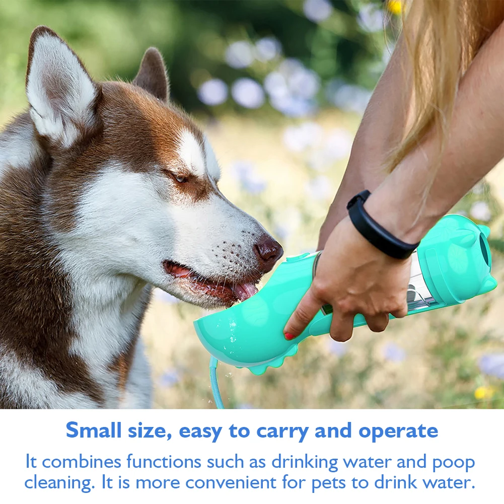 Портативная бутылка для воды домашних животных дорожный дозатор собак 2 в 1