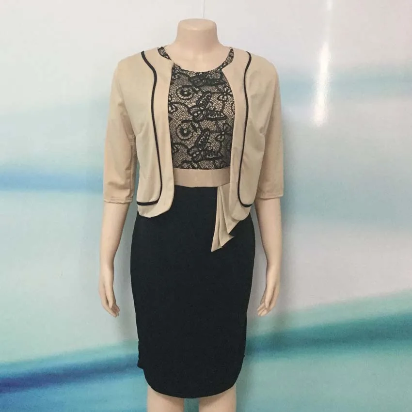 

Woman Dress 2021 New African Women OL Outfit Sets Plus Size Bodycon Dresses Fashion Dashiki Kanga Clothing Lace High Waist