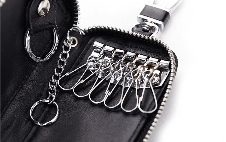 Натуральная кожа мужские и женские кошельки для ключей Дамская ключница