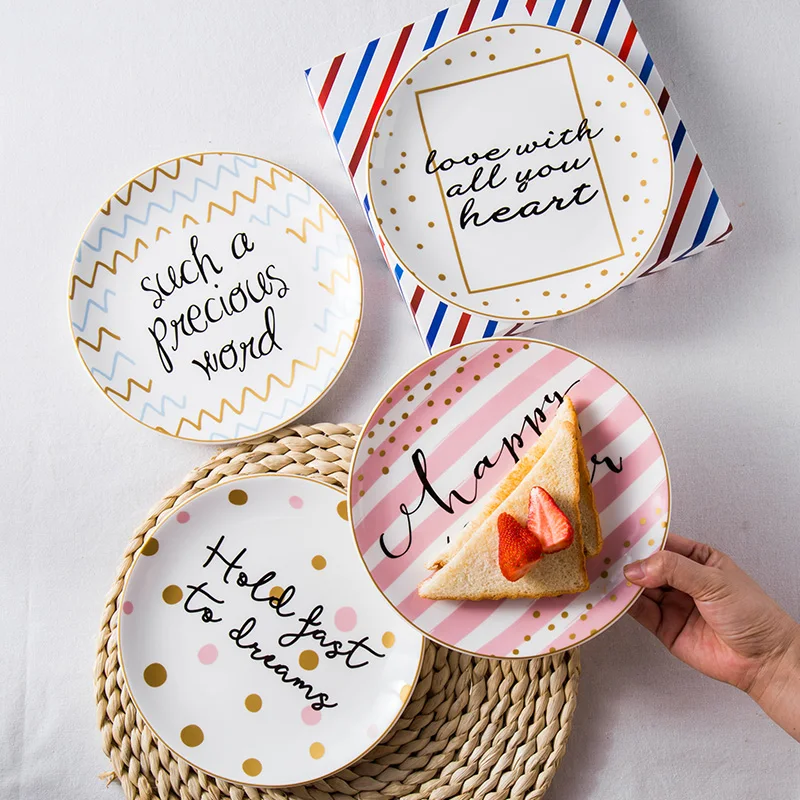 Креативная керамическая обеденная тарелка десертные тарелки для еды кухонная