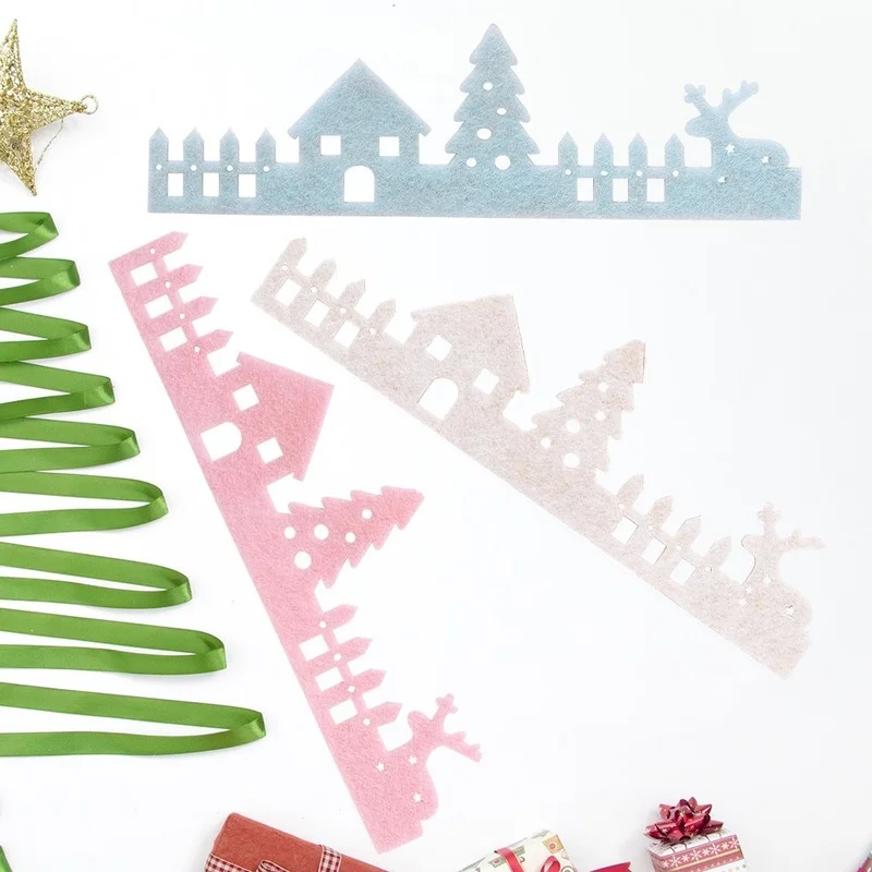 

Christmas Decoration Foam Pastoral Fence Castle House Handmade Gift Home Creative Decoration