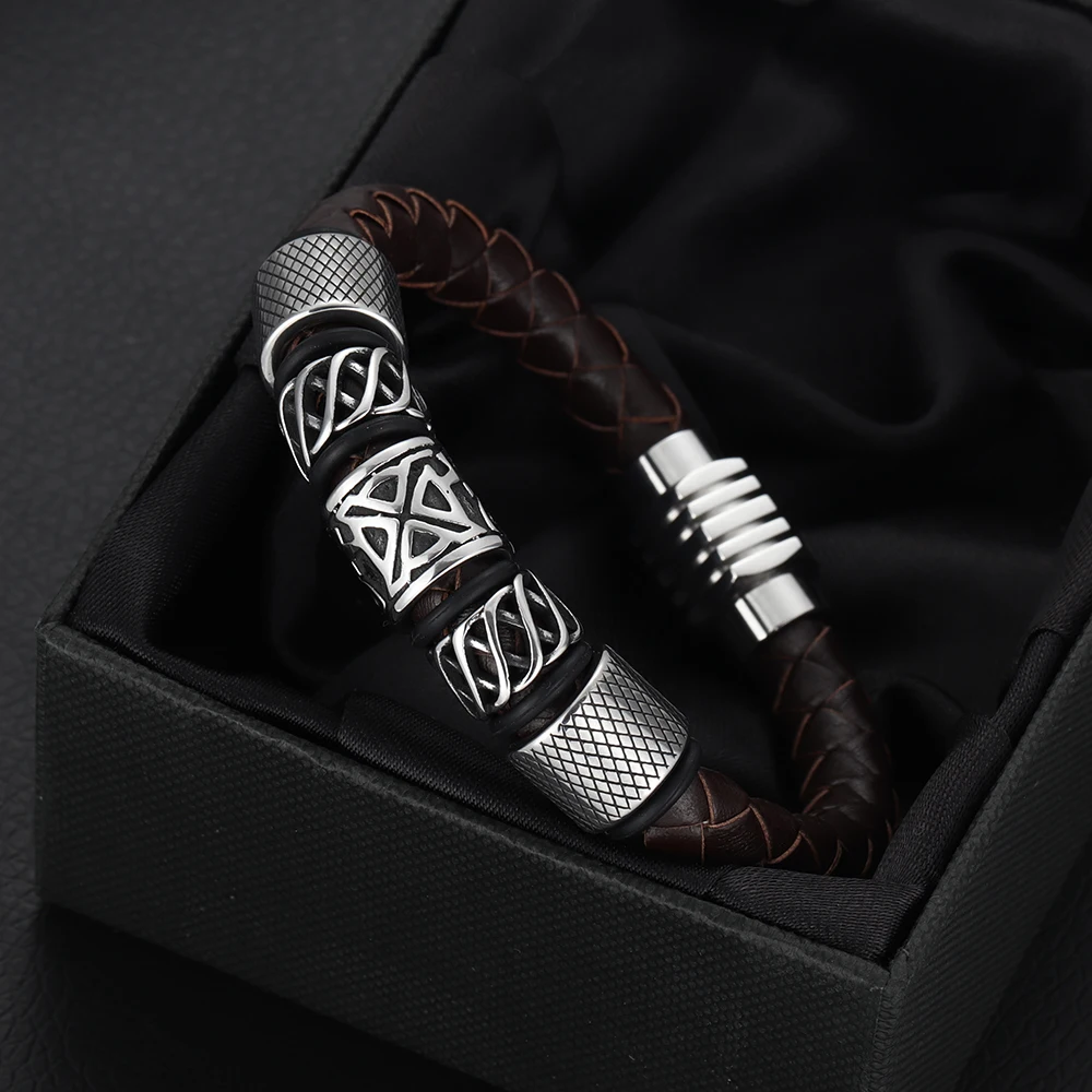 4 шт из нержавеющей стали для бисера бусины с большим отверстием полые чернеют