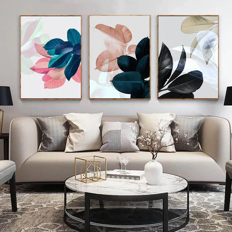 Скандинавская картина постер с тропическими растениями ботанический лист в