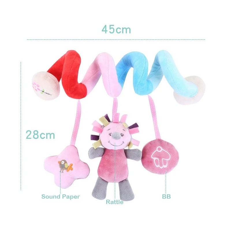 

Baby Toys Colorful Animal Bed Around Baby Bed Hanging Toys Newborn Rattles Crib Mobiles Sleep Aid Bed Winding Toys Education Toy