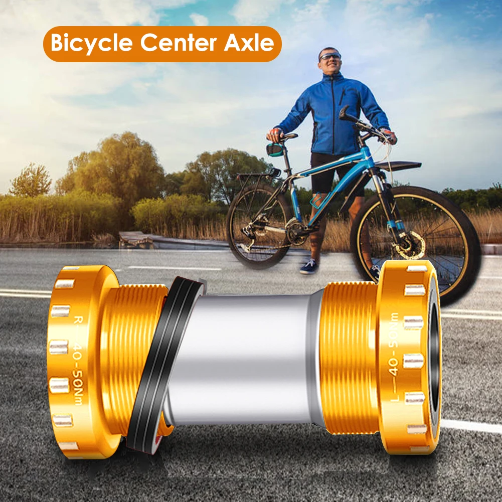 

Bike Bearing Bottom Bracket Bicycle Threaded Press-in BB Kit Hollow Screw Type Mountain Road Bike Axis Crankset