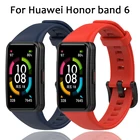 Ремешок силиконовый для смарт-часов Huawei Honor band 6, сменный Браслет для наручных часов