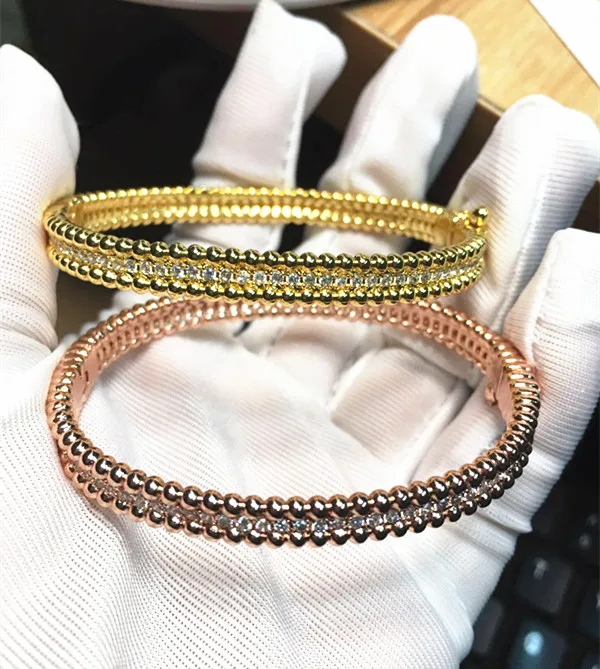 

Модный женский однослойный циркониевый браслет известного бренда с логотипом браслет с бусинами один круг браслет женские ювелирные издел...