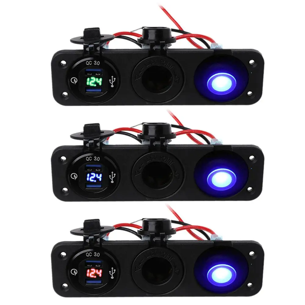 Розетка для автомобильного прикуривателя сплиттер водонепроницаемый 12 В 24