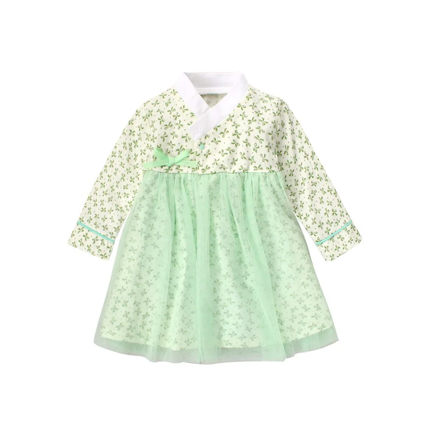 Корейское традиционное платье принцессы для девочек Одежда младенцев