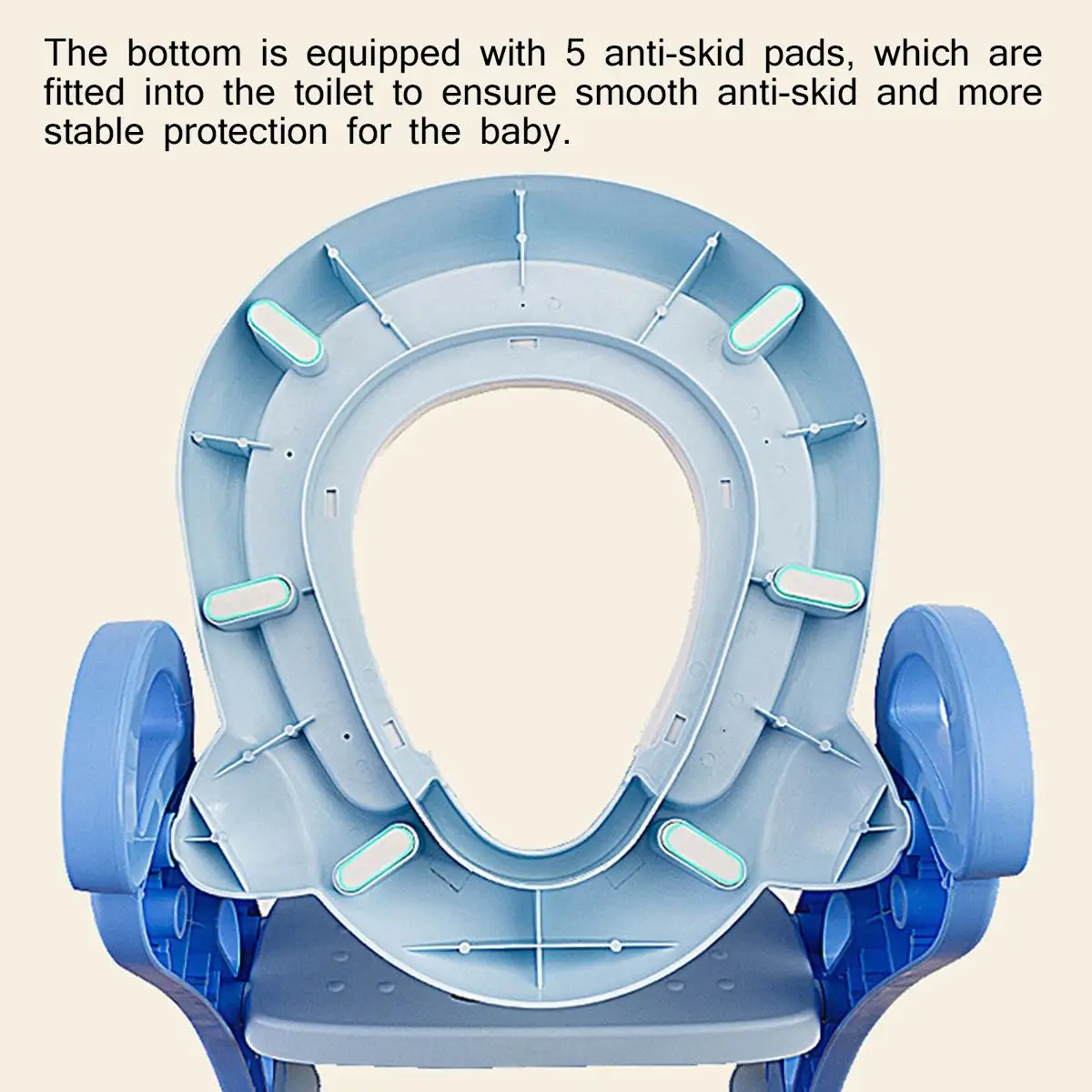 

Folding Infant Potty Seat Urinal Backrest Kids Toilet Training Chair with Step Stool Ladder Non-slip Safety Baby Potty