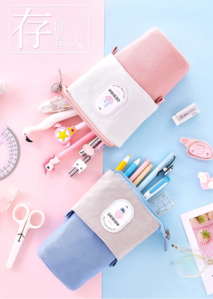 1 шт. Kawaii Новинка пенал с героями мультфильмов Телескопический переменный пенал для карандашей Школьный Пенал подарок для девочек мальчиков Студенческие канцелярские принадлежности