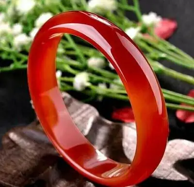 

Natural Agate Chalcedony Red 54-64mm Bangle Elegant Princess Jewelry Best Gift