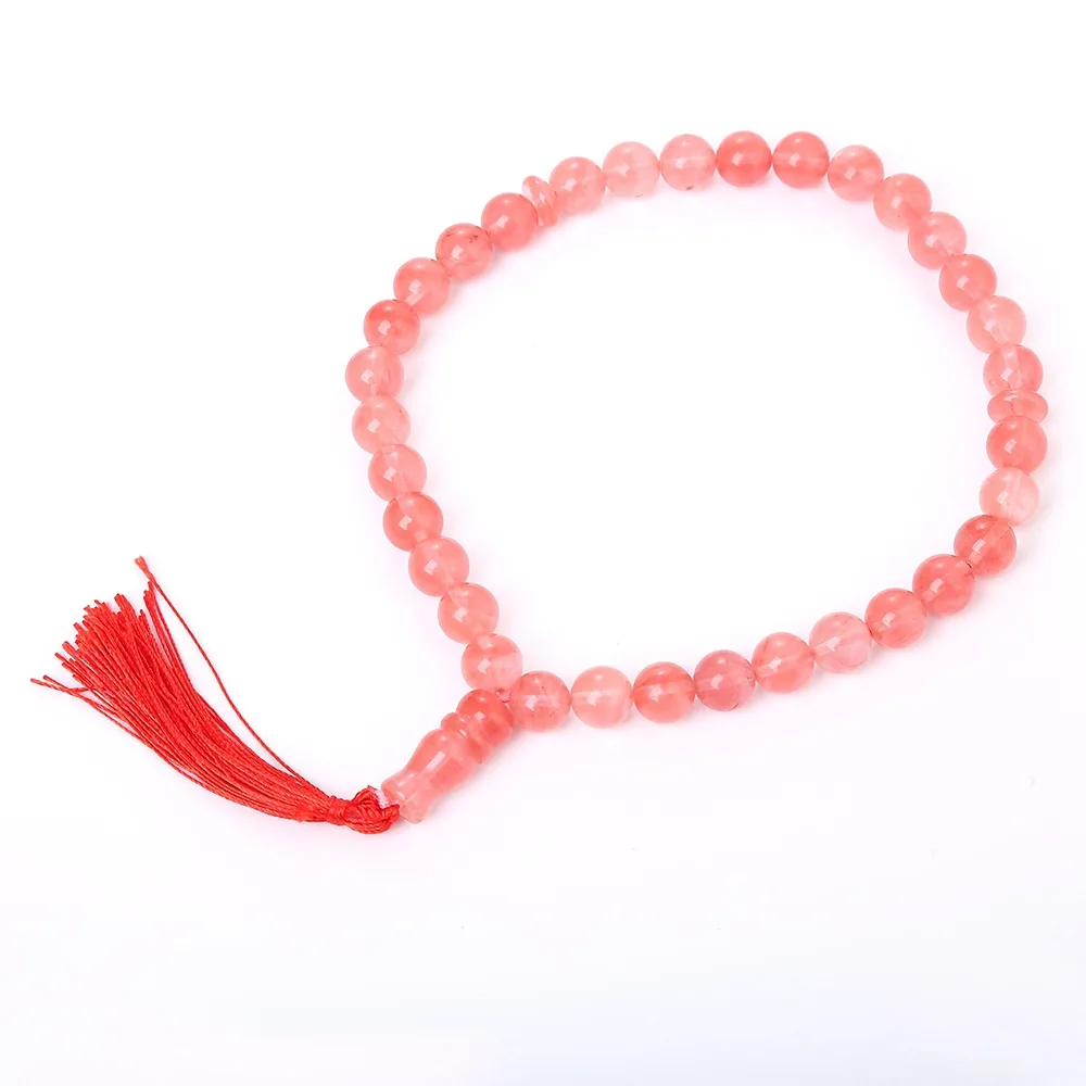 Мусульманские четки тасбих кисточка подвеска 33 бусины натуральный камень Аллах