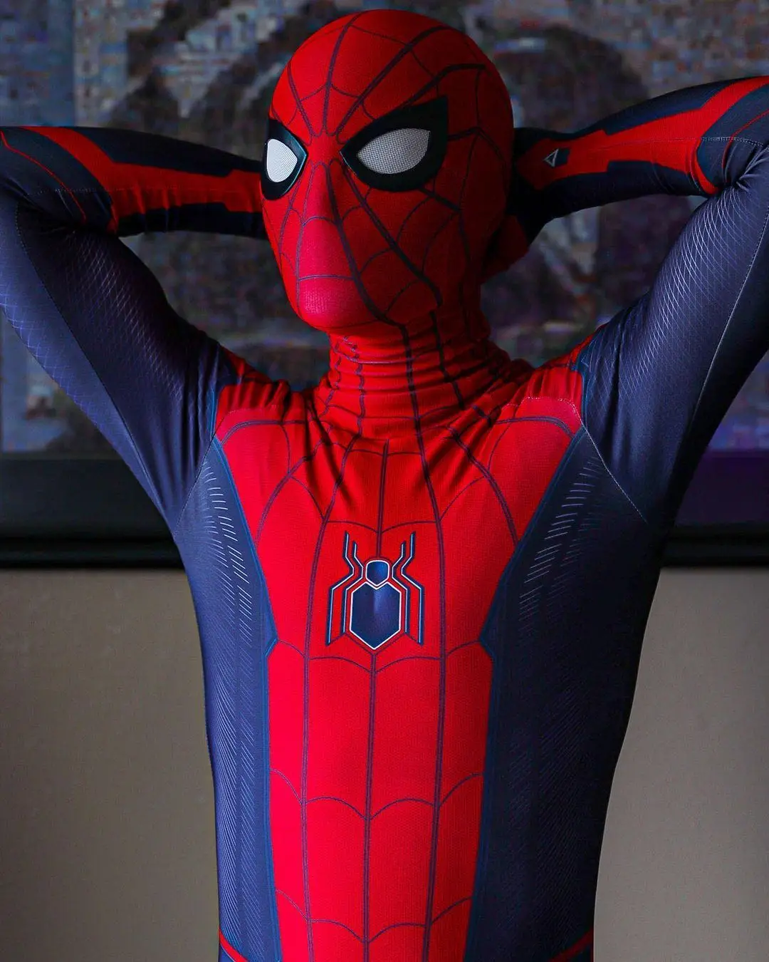 

Far From Home Cosplay Costume Peter Parker Man Spandex Lycra Zentai Traje De Halloween Disfraz De Superhroe Disfraces Halloween