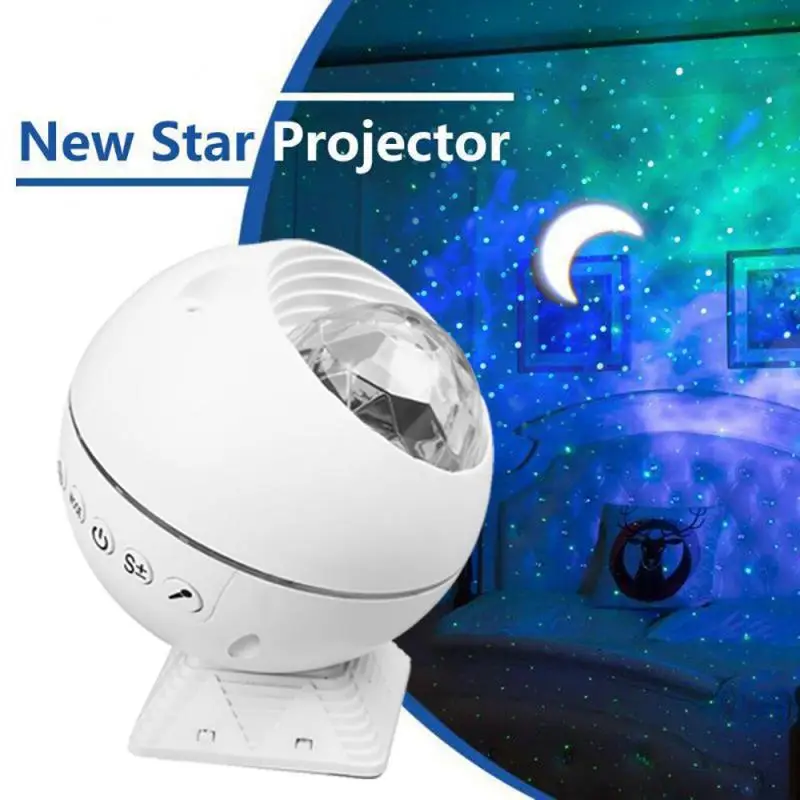 

СВЕТОДИОДНЫЙ цветной проектор звездного неба, проекционный Ночной светильник, Океанский машущий свет s, вращение на 360 градусов, носветильн...