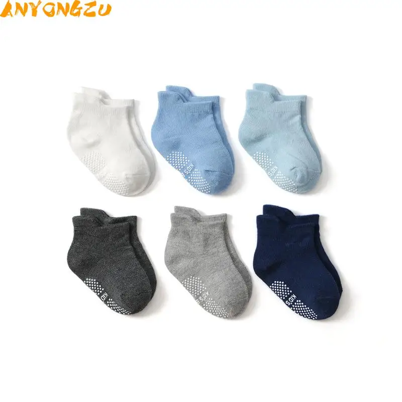 Носки детские из чистого хлопка милые Нескользящие для мальчиков и девочек