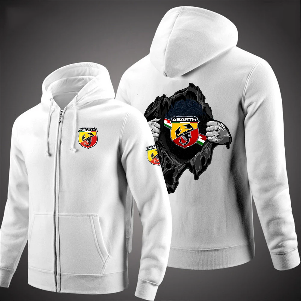 

Autumn ABARTH Logo Printed Man's Custom Zipper Comfortable Hoodies Long Sleeve Jacket Casual Latest Sweatshirt Hoodies