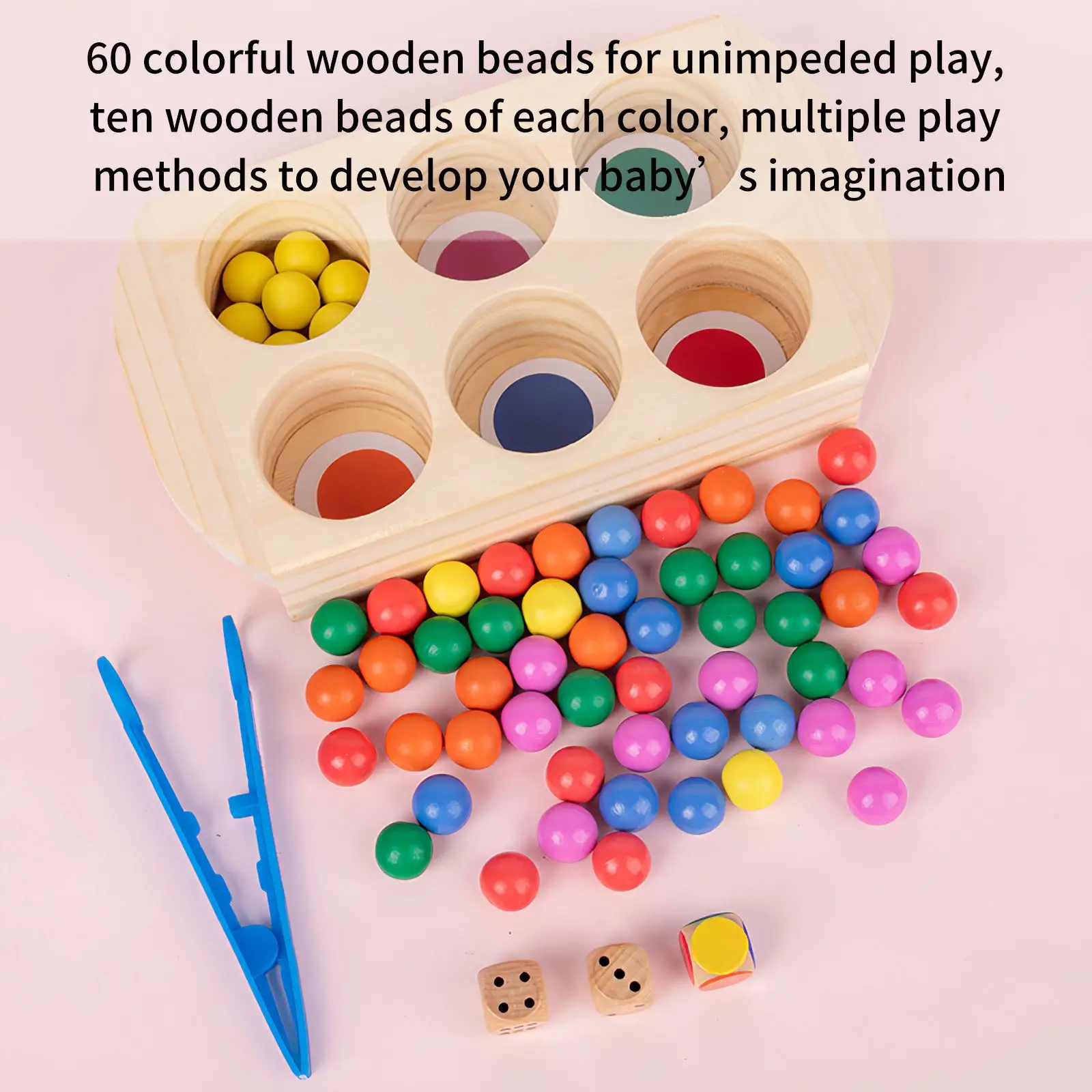 

Wooden Beads Game Montessori Educational Early Learn Children Clip Ball Puzzle Preschool Toddler Toys Kids For Children Gifts