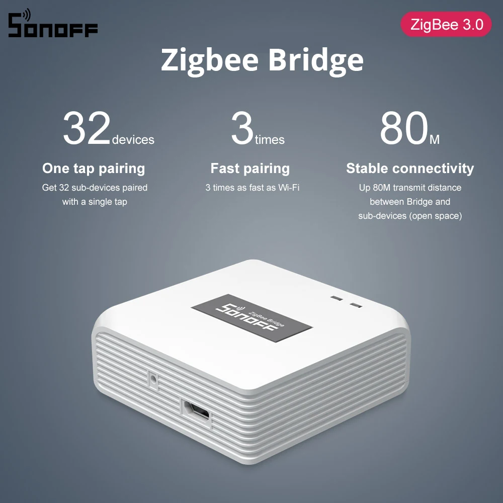

SONOFF ZBBridge Smart Zigbee Bridge Zigbee 3.0 APP Wireless Remote Controller Smart Home Bridge Works With Alexa Google Home