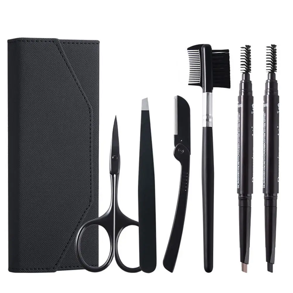 7 в 1 женский набор для ухода за бровями триммер бровей трафареты рисования пинцет