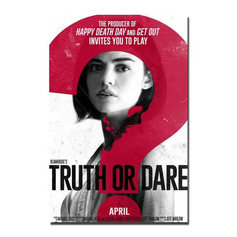 

J0134 Blumhouses Truth or Dare Movie Lucy Hale Horror Wall Sticker Silk Poster Art Light Canvas Home Decoration