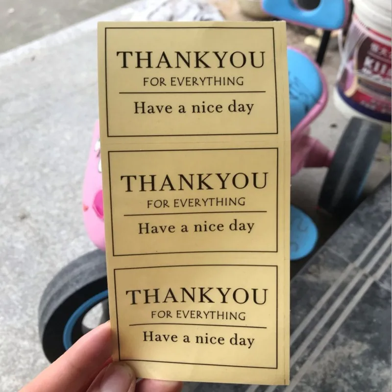 300 шт./лот оптовая продажа прозрачные наклейки с надписью спасибо