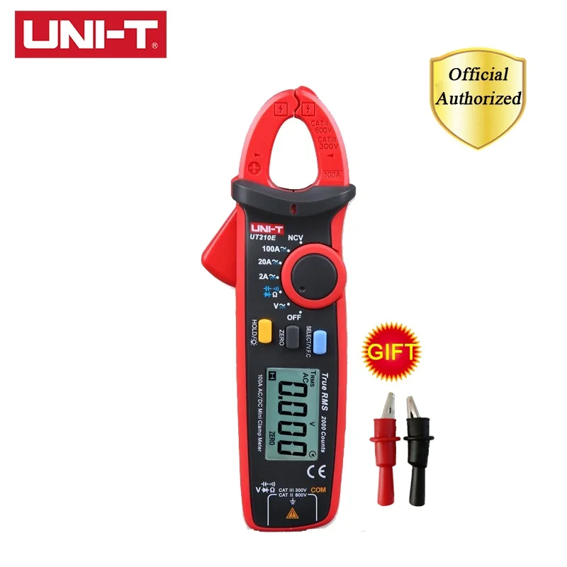 UNI-T UT210A/UT210B/UT210C/UT210D/UT210E True RMS цифровые клещи AC/DC измеритель емкости Бесконтактный мультиметр - Цвет: UT210E