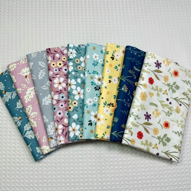 

11.6m Wide Flower Plant Series Cotton Twill Printed Fabric Clothes Bedding Structured Curtain Tablecloth Fabric