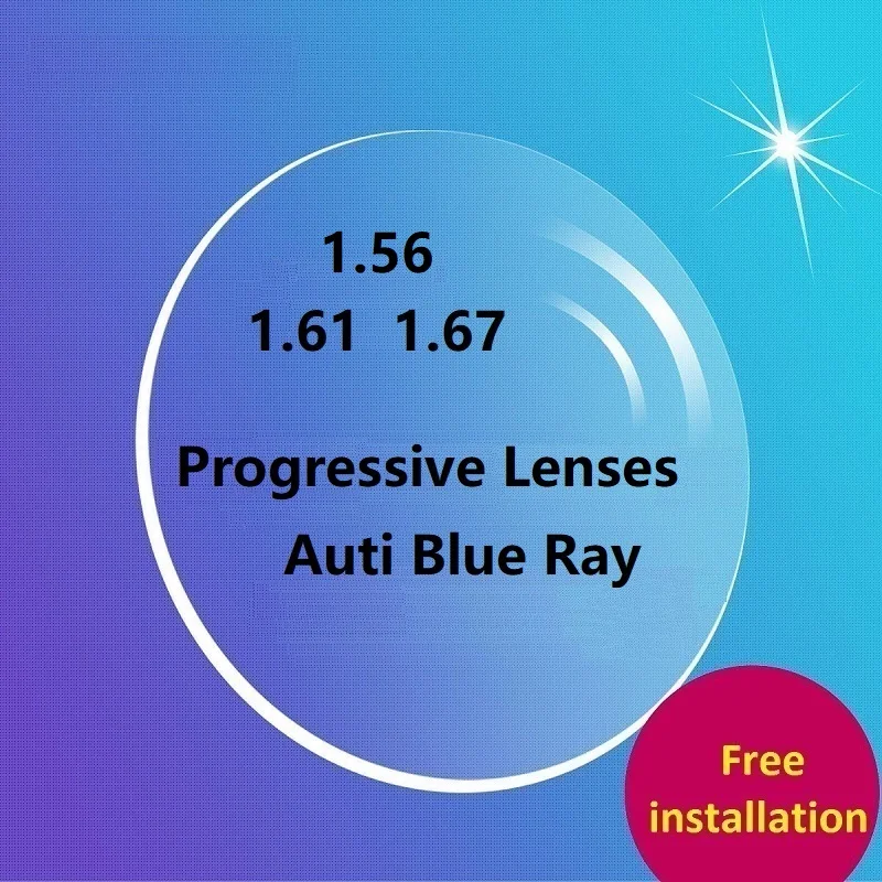 

Customized anti-Blu-ray Progressive Glasses Reading Glasses 1.56 /61MR-8/1.67MR-7/1.74 Intelligent Multifocal Aspherical lenses