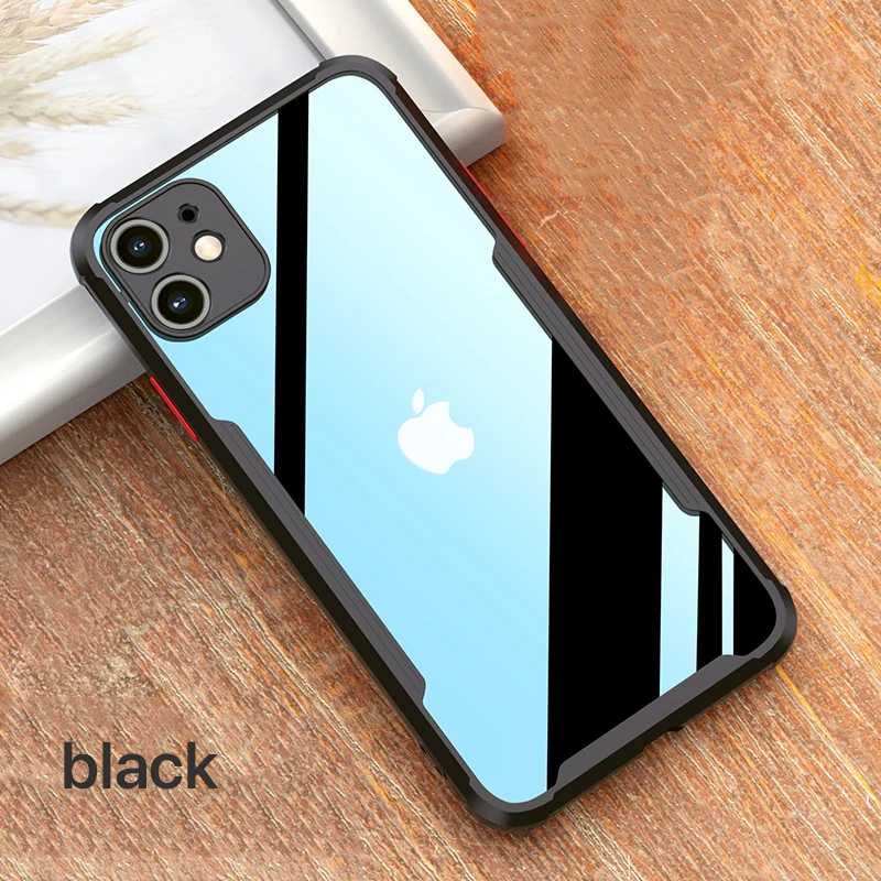 

Luxury transparent shockproof Case For iPhone 12 mini 11 Pro max SE 2020 X Xr Xs Max 8 7 6 6s plus Camera Lens protection Cover