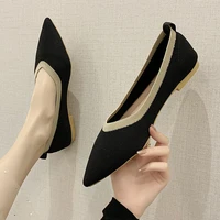women chaussures femme pointed toe shoes woman striped flats fly weaving shoes female ballerina loafers breathable stretch shoes