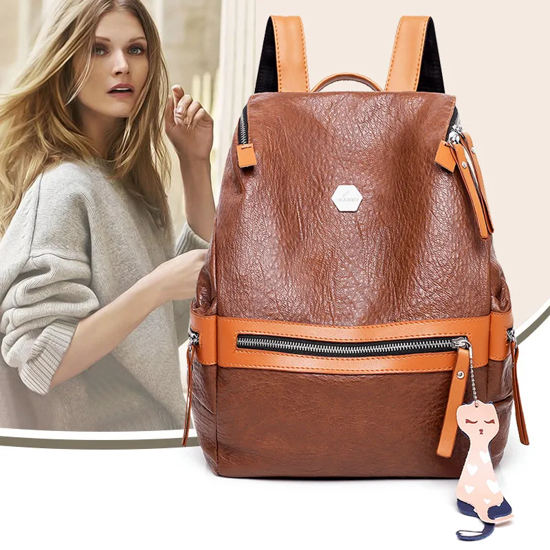 

LU.FAWN Women Female 2021 New Shoulder Bag Multi-Purpose Casual Fashion Ladies Small Backpack Travel School For Girls 2018