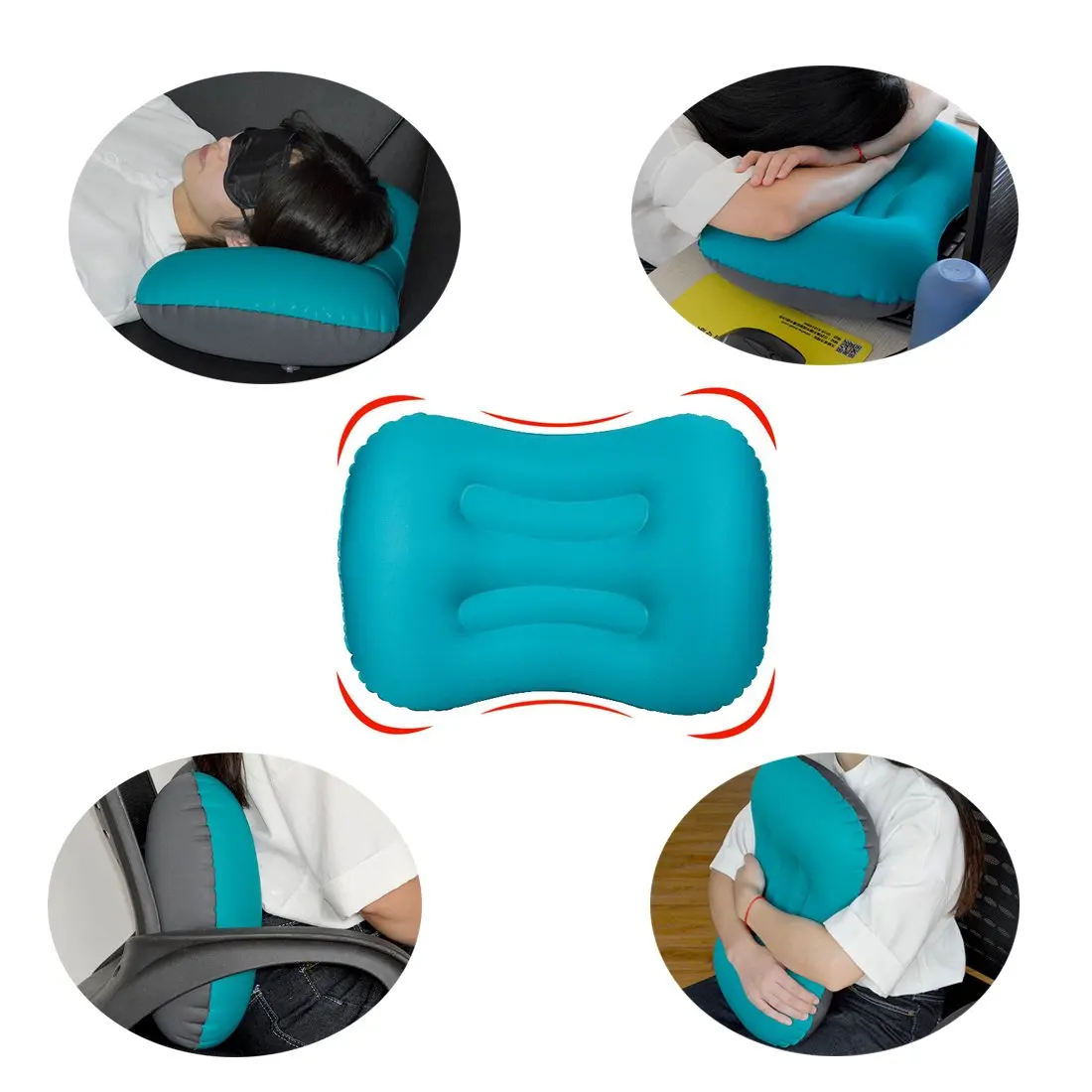 Портативная надувная подушка для путешествий кемпинга пешего туризма рыбалки