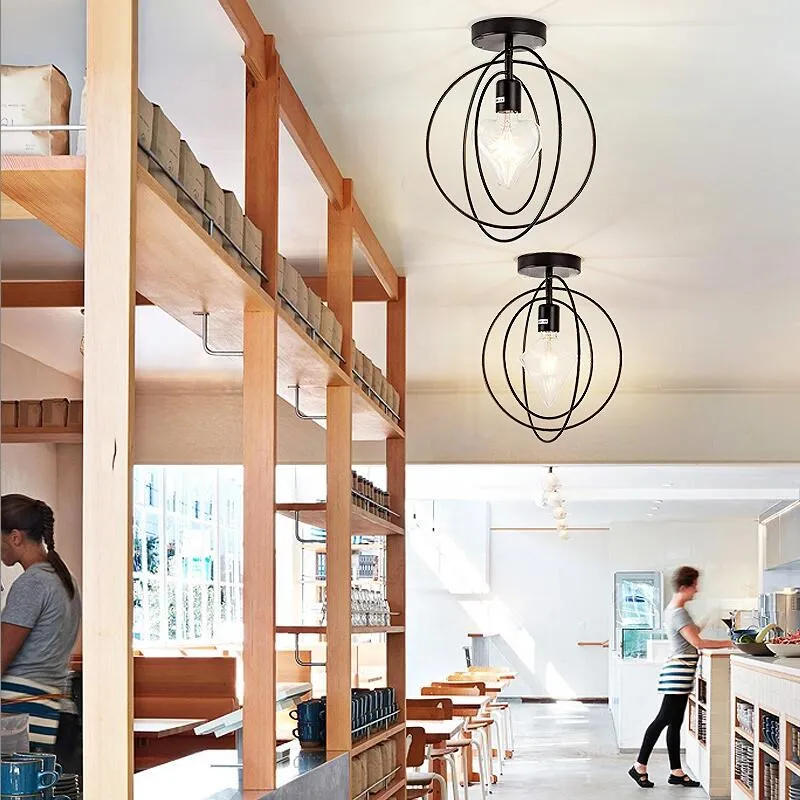 Креативный Железный потолочный светильник с пентаграммой в стиле индастриал