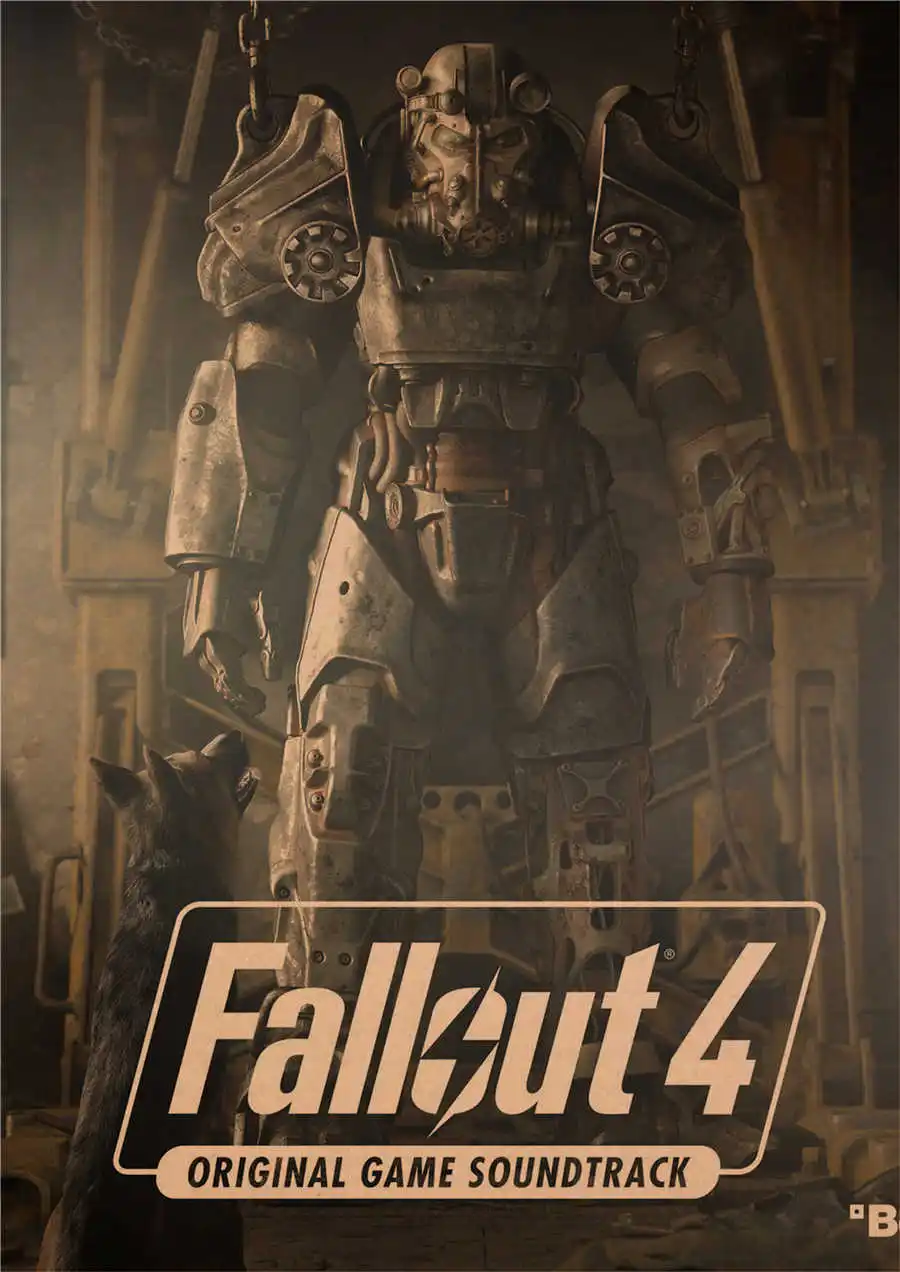movie1 Fallout 3 4 игровой плакат Классический рисунок настенное Искусство Наклейка бумага для поделок в стиле ретро Античная живопись кафе, бар, паб домашний декор 42x30 см - Цвет: movie1