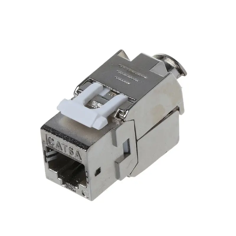 1 шт. RJ45 Keystone Cat6 Cat6A Экранированный FTP цинковый сплав модуль Jack сетевой разъем