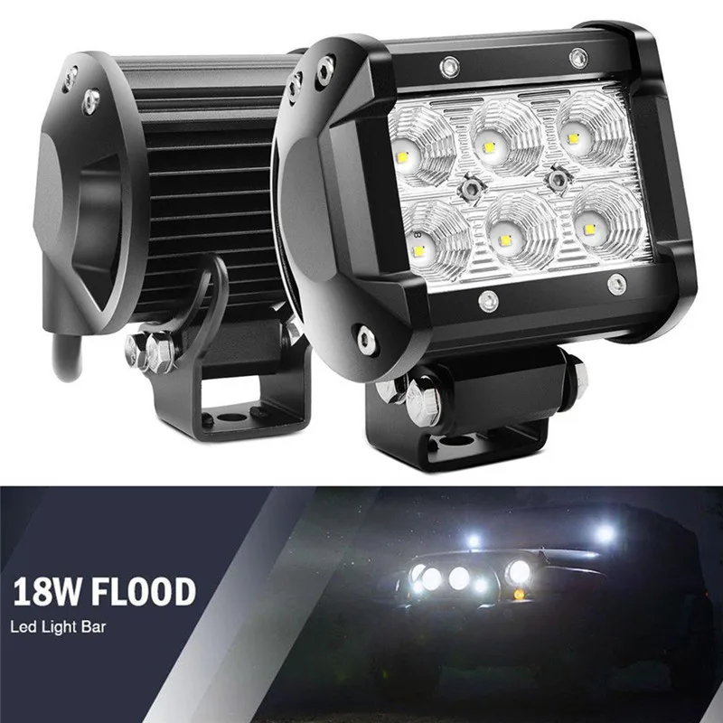 18W LED Work Light 4WD Offroad Spot Fog ATV SUV UTE Driving Lamp For Jeep